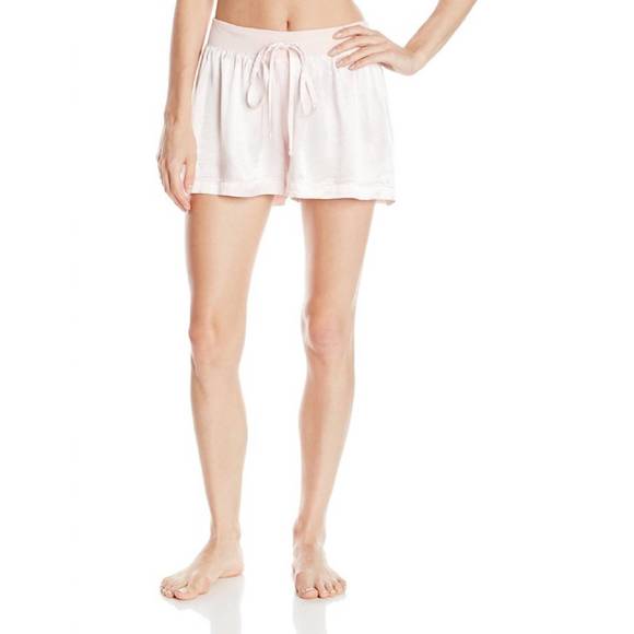 NEW PJ HARLOW mikel satin boxer short with draw string in blush - Picture 1 of 1